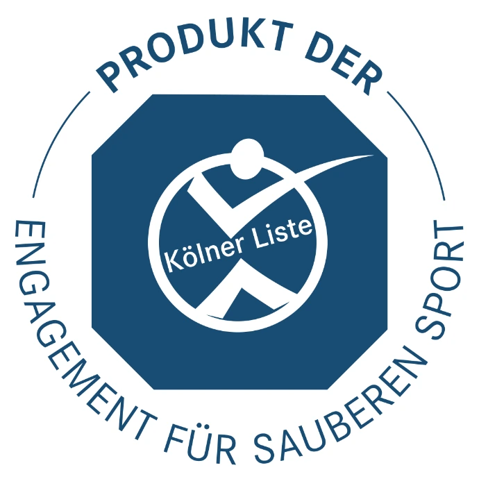 Das Super Performance Sportgetränk ist auf der Kölner Liste für dopingfreie Nahrungsergänzungsmittel zertifiziert